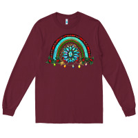 Burgundy gemstone christmas rainbow Long Sleeve Tee - RanaPortraitStore