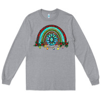 Heather Grey gemstone christmas rainbow Long Sleeve Tee - RanaPortraitStore