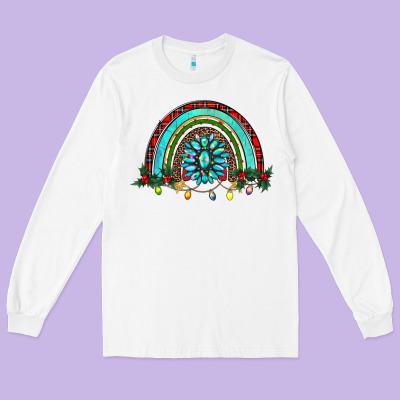 Gemstone Christmas Rainbow Long Sleeve Tee Designed By Ranaportraitstore