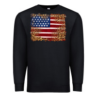 Black american flag and leopard Premium Sweatshirt - Artiststas