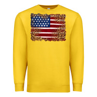 Lemon american flag and leopard Premium Sweatshirt - Artiststas