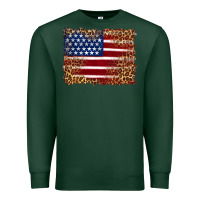 Sports Green american flag and leopard Premium Sweatshirt - Artiststas