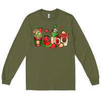 Strawberry Coffee Cups Long Sleeve Tee | Teevron