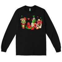 Black strawberry coffee cups Long Sleeve Tee - AdoDesignShop