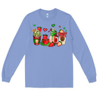 Colony Blue strawberry coffee cups Long Sleeve Tee - AdoDesignShop