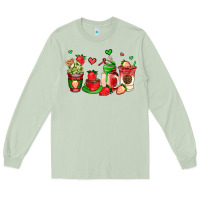 Matcha strawberry coffee cups Long Sleeve Tee - AdoDesignShop