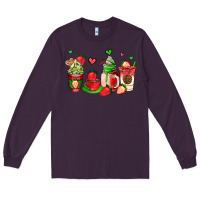 Plum strawberry coffee cups Long Sleeve Tee - AdoDesignShop