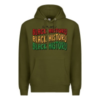 Army Green i am black history Premium Hoodie - MaliasSmallBusiness