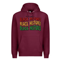 Burgundy i am black history Premium Hoodie - MaliasSmallBusiness