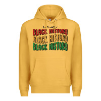 Mustard i am black history Premium Hoodie - MaliasSmallBusiness