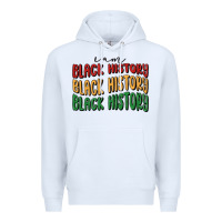 White i am black history Premium Hoodie - MaliasSmallBusiness
