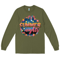 Army Green summer nights Long Sleeve Tee - texasbilliewilder