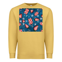 Antique Gold 4th uf july strawberries seamless pattern Premium Sweatshirt - BundleAndBundleShop