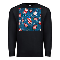 Black 4th uf july strawberries seamless pattern Premium Sweatshirt - BundleAndBundleShop