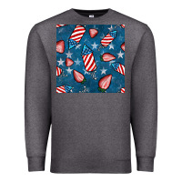 Charcoal Heather 4th uf july strawberries seamless pattern Premium Sweatshirt - BundleAndBundleShop