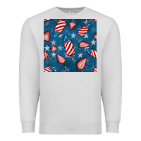 Dove Grey 4th uf july strawberries seamless pattern Premium Sweatshirt - BundleAndBundleShop