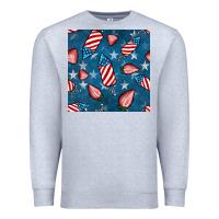 Heather Grey 4th uf july strawberries seamless pattern Premium Sweatshirt - BundleAndBundleShop