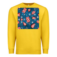 Lemon 4th uf july strawberries seamless pattern Premium Sweatshirt - BundleAndBundleShop