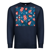 Navy 4th uf july strawberries seamless pattern Premium Sweatshirt - BundleAndBundleShop