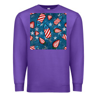 Purple 4th uf july strawberries seamless pattern Premium Sweatshirt - BundleAndBundleShop