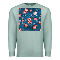 Seafoam 4th uf july strawberries seamless pattern Premium Sweatshirt - BundleAndBundleShop