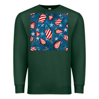 Sports Green 4th uf july strawberries seamless pattern Premium Sweatshirt - BundleAndBundleShop