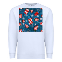 4th Uf July Strawberries Seamless Pattern Premium Sweatshirt | Teevron