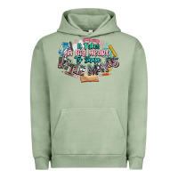 Pigment Oil Green it takes a big heart to shape little mind teacher Urban Hoodie - NancyCooperArtShop