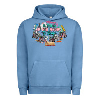 Pigment Pebble Blue it takes a big heart to shape little mind teacher Urban Hoodie - NancyCooperArtShop