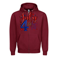 Burgundy 4th of July Zipper Hoodie - Neo Western