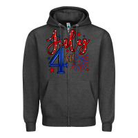 Charcoal Heather 4th of July Zipper Hoodie - Neo Western