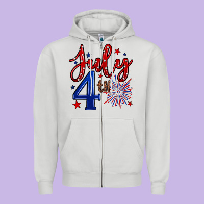 4th Of July Zipper Hoodie Designed By Neo Western