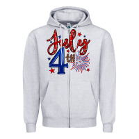 Heather Grey 4th of July Zipper Hoodie - Neo Western