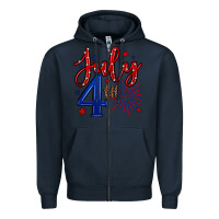 Navy 4th of July Zipper Hoodie - Neo Western
