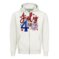 Oatmeal Heather 4th of July Zipper Hoodie - Neo Western