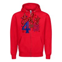 Red 4th of July Zipper Hoodie - Neo Western