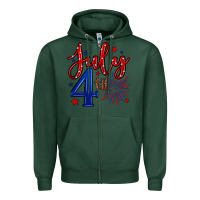 Sports Green 4th of July Zipper Hoodie - Neo Western