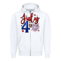 White 4th of July Zipper Hoodie - Neo Western