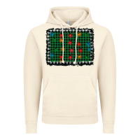 Vintage Artic christmas buffalo plaid and lights background Vintage Hoodie - AdoDesignShop