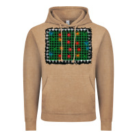 Christmas Buffalo Plaid And Lights Background Vintage Hoodie | Teevron