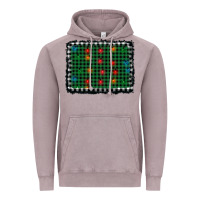 Vintage Zinc christmas buffalo plaid and lights background Vintage Hoodie - AdoDesignShop