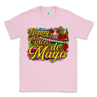 Bubblegum Pink Happy Cinco de Mayo Classic Tee - texasbilliewilder