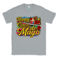 Heather Grey Happy Cinco de Mayo Classic Tee - texasbilliewilder