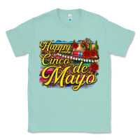 Seafoam Happy Cinco de Mayo Classic Tee - texasbilliewilder