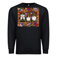 Black camouflage gnomes american flag star leopard Premium Sweatshirt - Artiststas