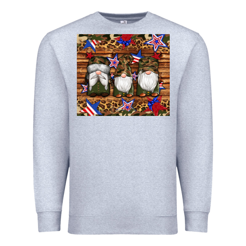 Camouflage Gnomes American Flag Star Leopard Premium Sweatshirt by Artiststas | Teevron
