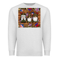 Oatmeal Heather camouflage gnomes american flag star leopard Premium Sweatshirt - Artiststas