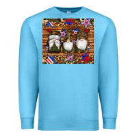 Ocean Blue camouflage gnomes american flag star leopard Premium Sweatshirt - Artiststas