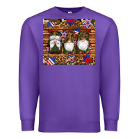 Purple camouflage gnomes american flag star leopard Premium Sweatshirt - Artiststas