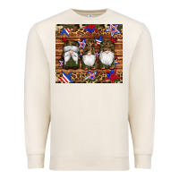Sandshell camouflage gnomes american flag star leopard Premium Sweatshirt - Artiststas